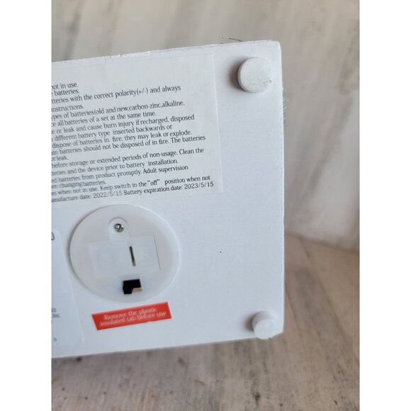 Red Xmas glitter house snow pine tree table top home decor light up - Picture 7 of 7